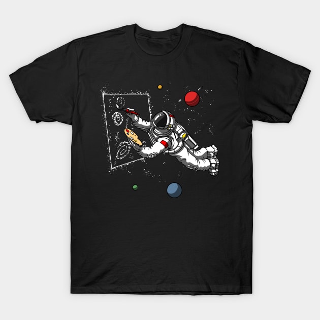 Space Astronaut Painter T-Shirt by underheaven